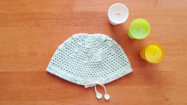 春夏用ベビー帽子の作り方 : Crochet Baby Hat Pattern