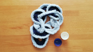 リングマフラーの作り方 : Crochet Circles Scarf Pattern